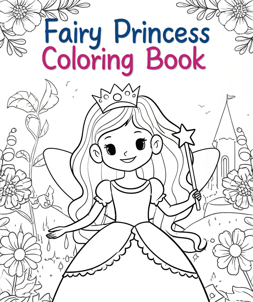 FAIRY PRINCESS coloring book