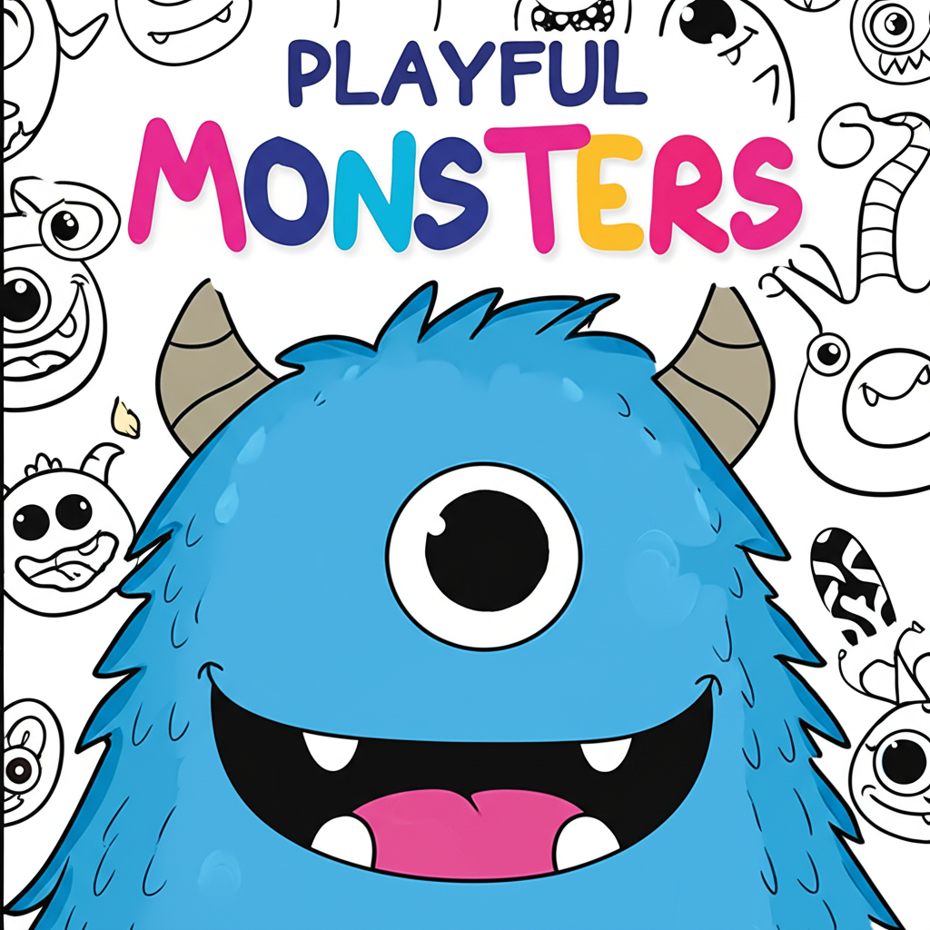 PLAYFUL MONSTERS coloring book