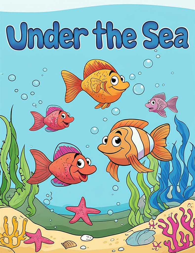 UNDER THE SEA coloring book